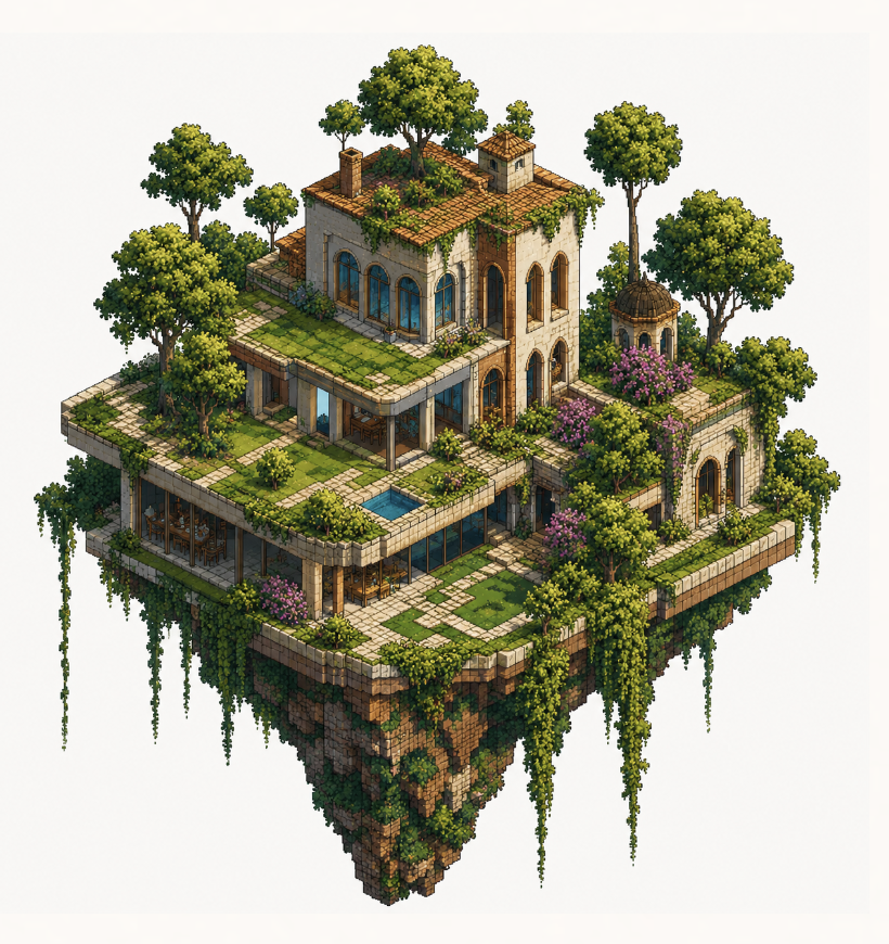 Illustrated Edge Esmeralda island used in the Simocracy dashboard.